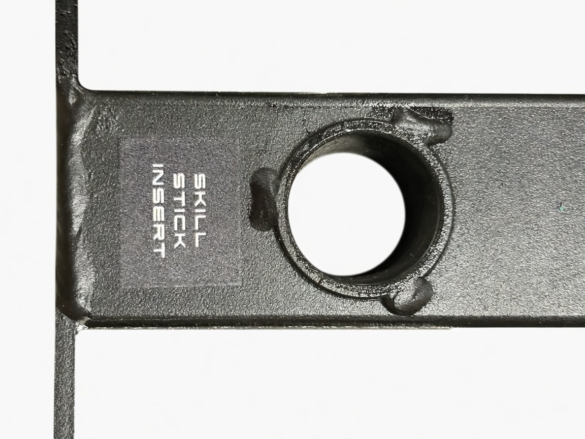 Close-up of skill stick insert socket on Total Skill System 60 Inch Off-Ice hockey trainer