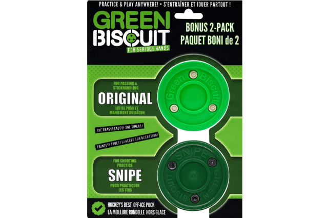 Green Biscuit Snipe Combo for off-ice hockey training